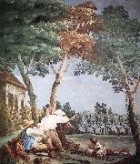 TIEPOLO, Giovanni Domenico Peasants at Rest r oil painting